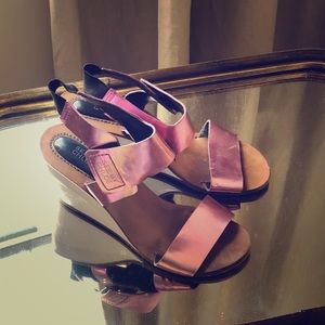 See by Chloe metallic pink sandals SX 38 1/2